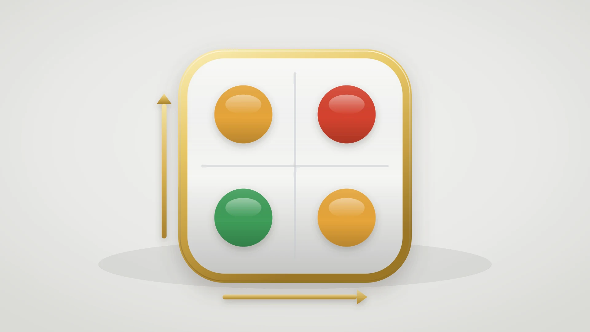 A severity by priority matrix with four colored cells showing how a bug's severity and priority combine into a queue order